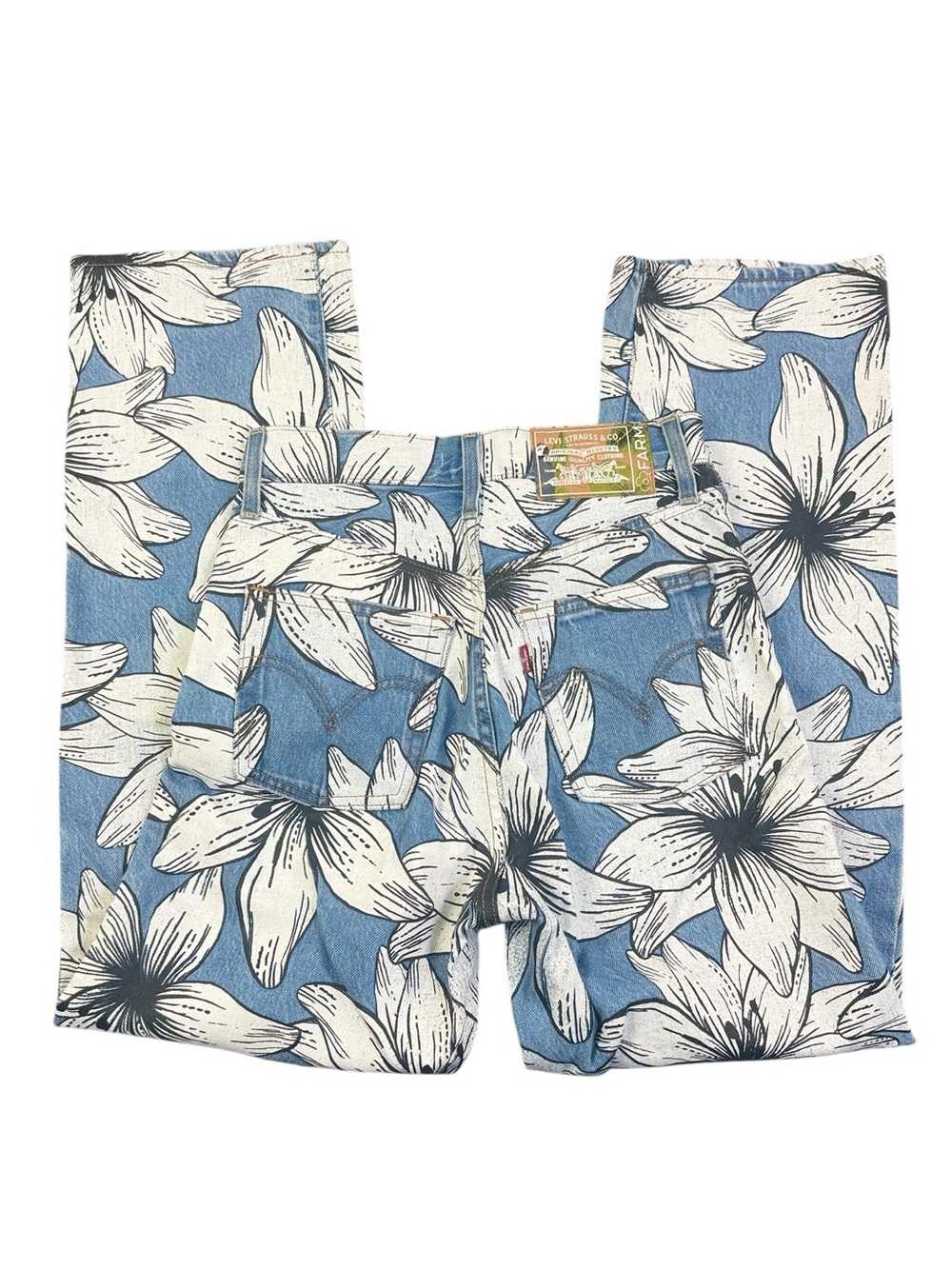 Levi's x Farm Rio Tropical Flower Burst Ribcage Straight Jeans 25 - Picture 6 of 15